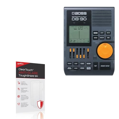 BoxWave Screen Protector Compatible with BOSS DB-90 Dr. Beat - ClearTouch Anti-Glare ToughShield 9H (2-Pack), Anti-Glare 9H Tough Flexible Film Screen Protector