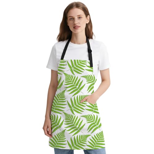 Tablier de cuisine ajustable pour femme GLOBLELAND avec poches pour le barbecue