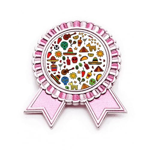 Broche guitare en métal rose avec finitions poivre de football M, joaillerie fantaisie durable