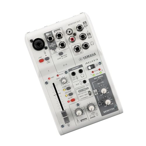 Image of Yamaha AG03MK2 White 6-Channel Live Streaming Loopback Mixer /USB Interface with Steinberg Software Suite | Steinberg Software Suite