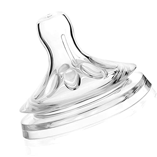 Bottle Nipple 4pcs Nipples Transparent Soft Silicone Baby Bottles for 6 to 12 Month Old Infant-Avent