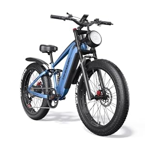 Lohang Elektrische fiets voor volwassenen, borstelloze hoogfrequente motor, afneembare accu 48 V 18 Ah, maximaal bereik 45-90 km, offroad-banden, 26 inch, mountainbike, uniseks