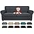 MAXIJIN 3 Piece Stretch Couch Covers for 2 Cushion Couch Sofa Slipcovers with 2 Extra Large Seat Cushion Couch Jacquard Loveseat Sofa Couch Cover for Dogs (2 Cushion Sofa, Dark Gray)