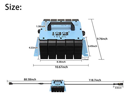 10L0L Golf Cart 36V 18A Battery Charger For Ezgo Txt Medalist, Powerwise Style D-Plug #TOP2