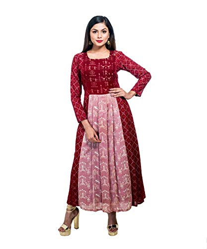 Buy Sambalpuri Cotton Kurti Maroon at 