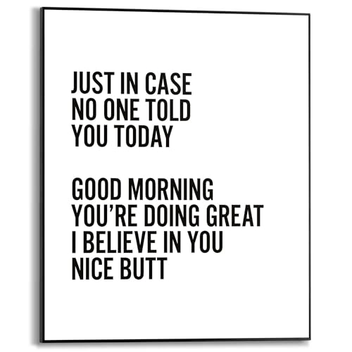 REINDERS Gerahmtes Bild, Nice Butt, Hobbyraum, Poster, Wanddeko, Room Decor, MDF, Schwarz-Weiß, 50 x 40