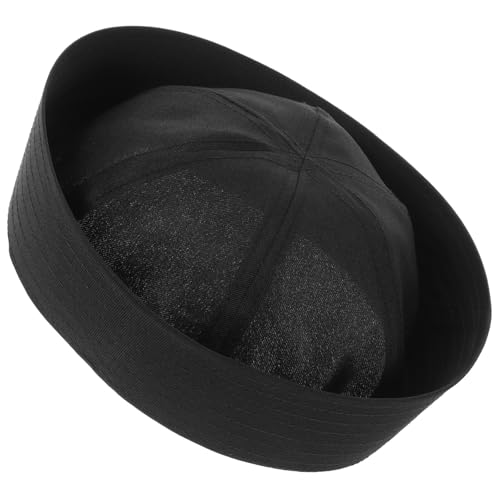HAPINARY Sombrero de Capitán Negro para Cosplay y Disfraz Náutico, Accesorio Cómodo y Suave para Fiestas, Halloween y Actuaciones Escenario, Unisex para Adultos