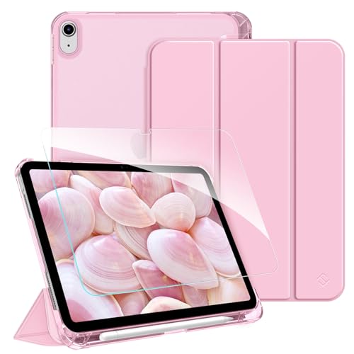 Fintie Funda para iPad de 11ª generación 2025 de 11 pulgadas, iPad de 10ª generación 2022 de 10,9 pulgadas con protector de pantalla, ultrafina, ligera y transparente, con soporte para bolígrafo