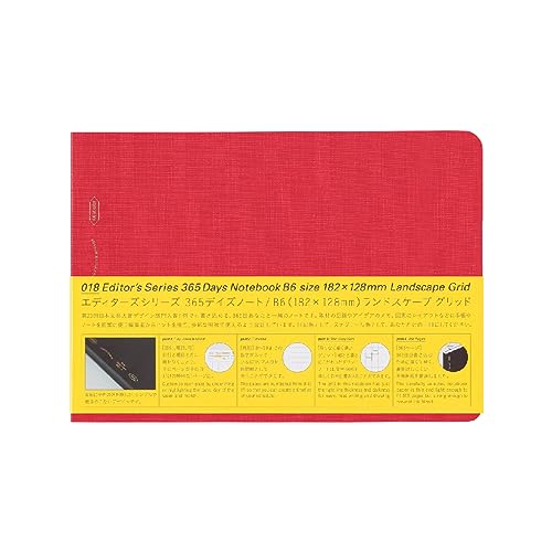 Carnet 365 jours STALOGY B6 quadrillé paysage pour notes et croquis