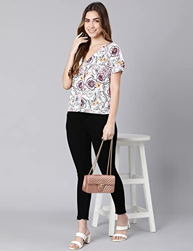 Image of oxolloxo Dreamy Colors Digital Floral Print Women top
