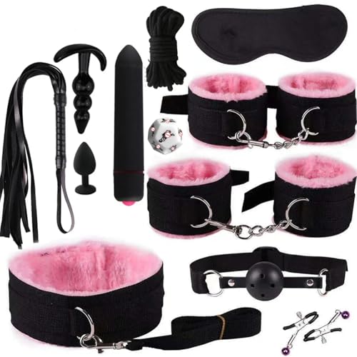 Kits de bondage sex toys pour jouets sexy avec menottes et plug anal