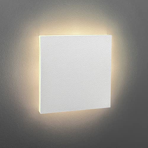LEDFULL® Treppenbeleuchtung LED Tricolor 3in1 Verbesserte Version 230V Wandeinbauleuchte für Schalterdose - Stufenbeleuchtung für Innen in Weiß - Indirektes Licht Cover