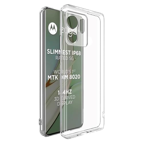 Image of COVERBLACK Soft Rubber Back Cover for Motorola Moto Edge 40 5G - Transparent