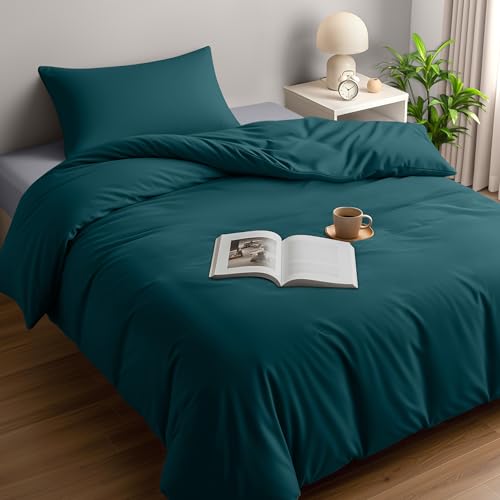 Utopia Bedding Single Duvet Cover Sets - Soft Microfibre Polyester Duvet Cover with Pillow case - Bedding Quilt Cover Set (Teal)