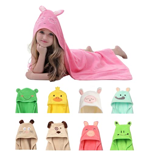 Xcdfvhq Bath Towels For Kids,Rabbit Hooded Towel For Girls Boys,Toddlers Beach Towel With Hood 100% Cotton Highly Absorbent Coral Fleece Bathrobe #TOP2