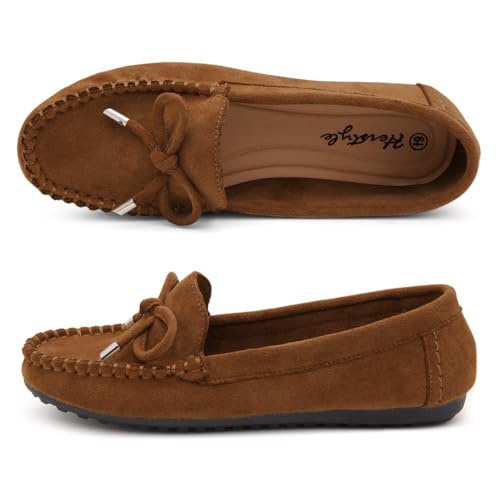 Image of Herstyle Loafers for Women - Slip-On Business Flats Shoes | Dressy Casual Walking Flats with Memory Foam Insole | Lightweight & Comfortable Moccasins for Office & Travel