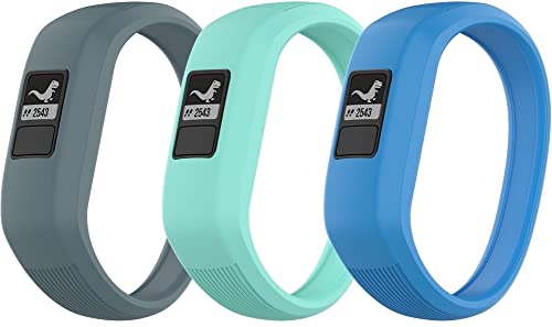 Chainfo Silikon Uhrenarmband kompatibel mit Garmin Vivofit JR / Vivofit JR2 / Vivofit 3, Ersatzarmband Sportarmband Uhr Zubehör (J [Pack of 3]) thumbnail