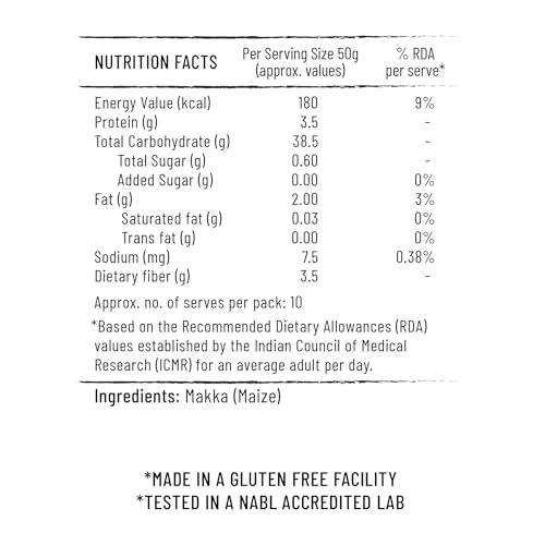 Image of Jiwa Pure Makka Dalia | Cooks In 15 Minutes | Wholegrain | Broken Corn /Makki Daliya | Gluten Free | 500 g (Pack of 2)