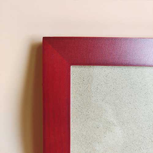 Kele Model 4X4 Picture Frames Red Solid Wood Frame, Plastic Panel (Film Needs To Be Removed) Table Or Wall.front Window Opening 3.5X3.5 Inch. #TOP3