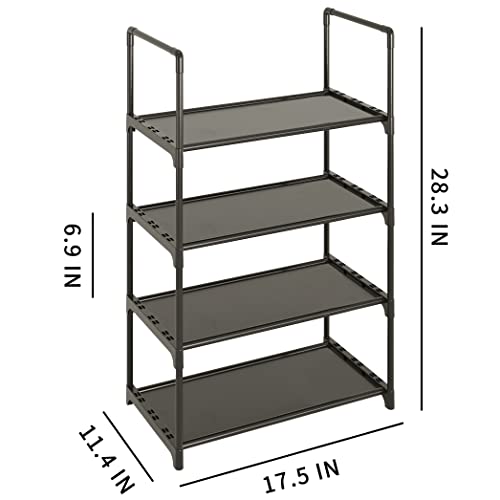 Shelaket 4-Tier Stackable Small Shoe Rack, Expandable & Adjustable Shoe Shelf Storage Organizer For Entryway, Hallway And Closet (Sat-4W) #TOP2