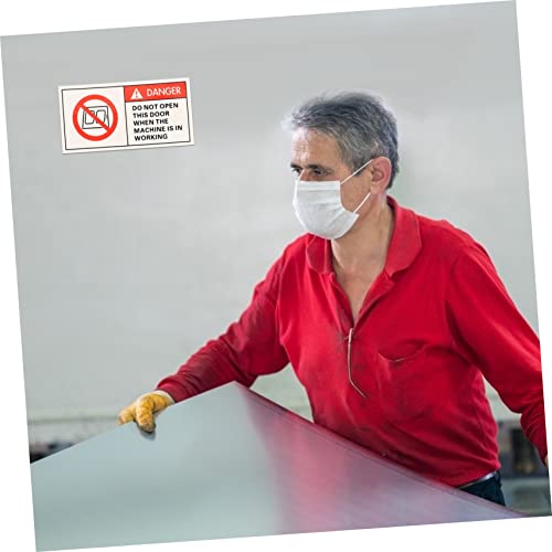 Étiquette de sécurité pour machines avec avertissement caution à ne pas ouvrir Healeved