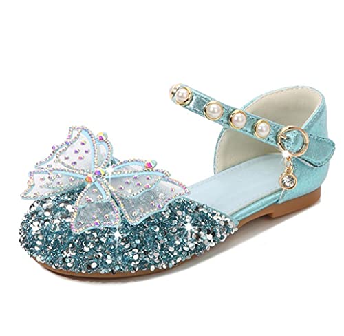 Little Girl's Adorable Dress Shoes Sparkle Princess Party Slip on Mary Jane Ballerina Flats