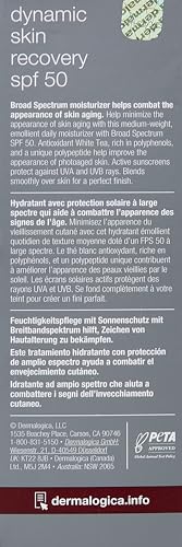 Dermalogica Dynamic Skin Recovery Age Fighting Moisturising Sunscreen SPF 50| Broad Spectrum UVA And UVB Protection | Hyaluronic Acid, Rose Flower Oil, White Tea| For Normal To... - Image 3