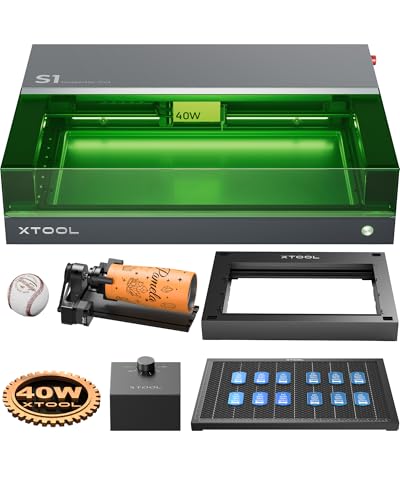 【Modulo laser intercambiabile】xTool S1 40W macchina per incisione e taglio laser può essere facilmente trasformata in una testa laser 1064, offrendoti infinite opzioni di modifica. Da legno, pelle e acciaio inox a plastica, metalli preziosi, resina acrilica e quasi tutti gli altri materiali comuni, puoi creare facilmente opere d'arte perfette.