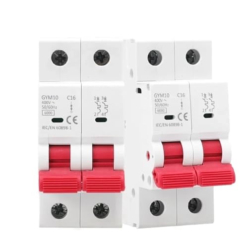 Mini disjoncteur 16A GYM10 2P avec pouvoir de coupure 6KA pour sécuriser vos lignes de prises