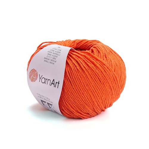 Image of YarnArt Genius Soft Cotton Acrylic Blend Yarn - Amigurumi, Crochet and Knitting -%55 Cotton-45% Acrylic, Craft Yarn for Kids and Adults Garments, Baby Items and Accessories, 174 yds / 50 g