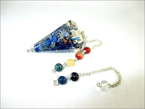 Jet InternationalLapis Lazuli Orgone Pendulum 2 inch Crystal Therapy Healing Power Peace Prosperity Divine Gemstone