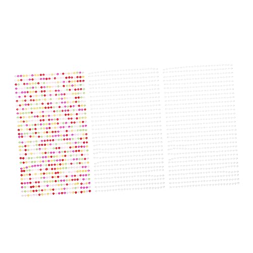 WEKADRIN 3 Sheets Pearl Face Stickers for Makeup of Self Adhesive Mixed Colors for Parties Festivals and DIY Decorations