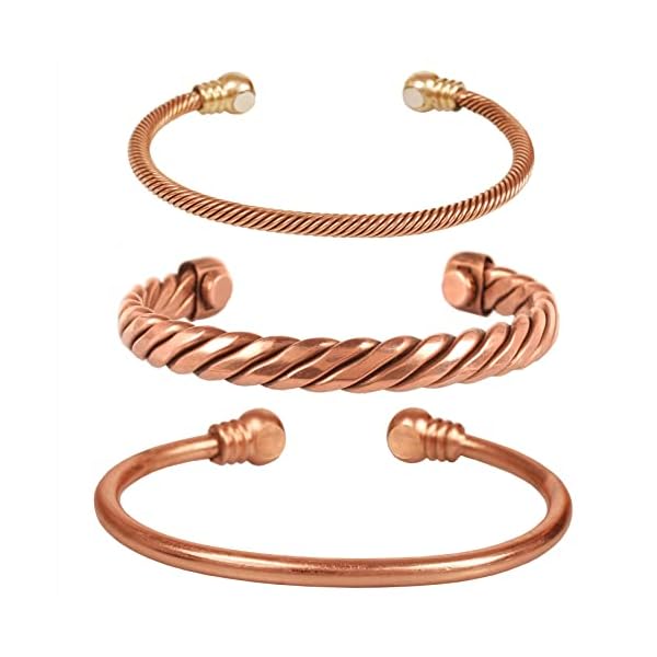 Touchstone Indian Hand Crafted Healing Copper Bracelet Chakra Jewelry Cuff Gift Women Men.