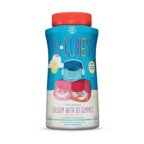 Solgar U-Cubes Children's Calcium with Vitamin D3, 120 Gummies - 3 Flavors, Pink