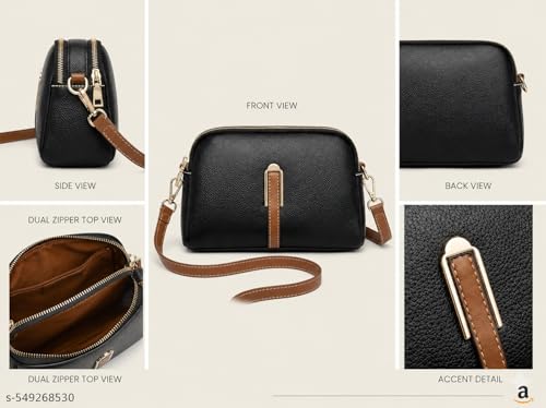 Image of PAVILONN Women Sling Bag Crossbody Purse for Women PU Leather Ladies Handbag Mini Sling Side Bag Small Shoulder Purse Lightweight Travel Handbag Fashion Crossbody Daily Use Girls Messenger Bag
