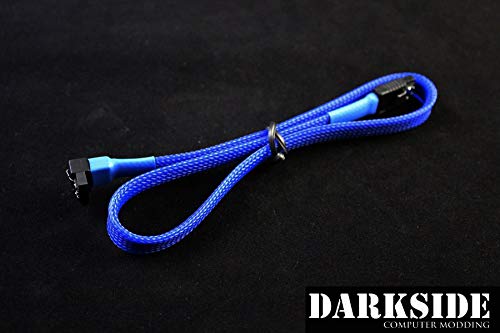 Cable de Datos SATA 3.0 45cm 180° a 90° Azul miniatura 2