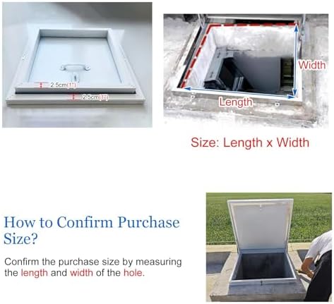Heavy-Duty Weatherproof Roof Hatch 24x24in - Secure Skylight Access Door, Anti-Theft Maintenance Cover, Durable Roof Access Solution for Easy Inspections and Repairs