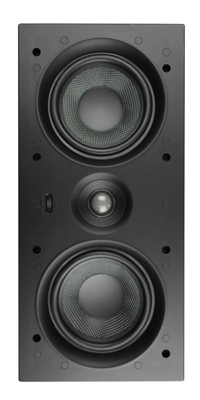 Winston Acoustics Aira in-Wall Speaker 2-Way 5.25 Kevlar Woofers 1 Pivot Silk Dome Tweeter | 100W Peak Magnetic Grille | Single Unit for Center Mono Use-image-3