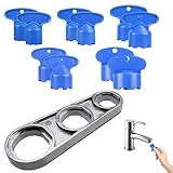 11-teiliges Set Perlator Schlüssel, 1 Stück Wasserhahn Entkalker Aufsatz und 5 Stück Schlüssel Für Perlator, perlatorschlüssel Für （M16.5, M18.5, M21.5, M22.5, M24）