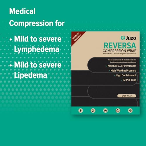 Juzo Reversible Versatile Support 30-60mmHg Calf Compression Wrap, Beige, M Max Regular - Image 5