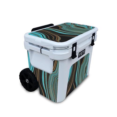 Image of Skin Compatible with Yeti Roadie 32 Wheeled Cooler - Blue Canyon - Premium 3M Vinyl Protective Wrap Decal Cover - Easy to Apply | Crafted in The USA by MightySkins