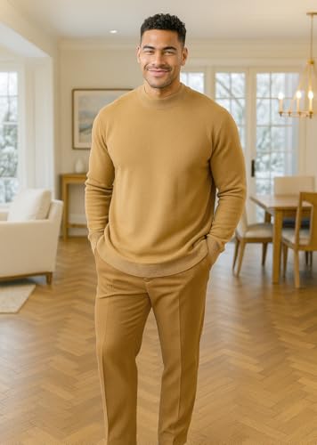 STACY ADAMS Men’s Sweater Solid Mock2