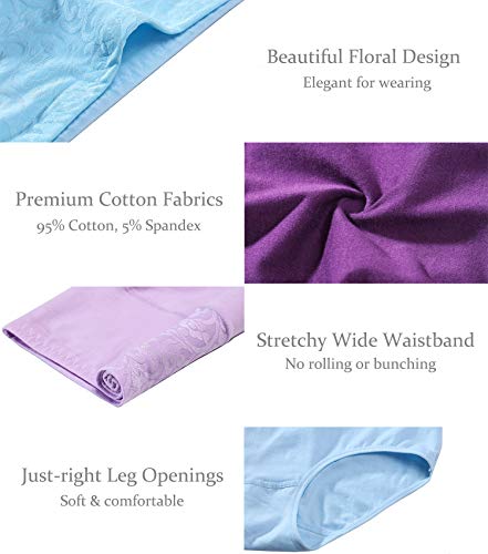 5-Pack High Waist Tummy Control Panties For Women, Cotton Underwear No Muffin Top Shapewear Brief Panties (5-Pack, Large) #TOP1