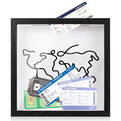 Presentes para viajantes - caixa de lembranças de viagem 20 cm x 20 cm, ideia de presente para os amantes de viagens