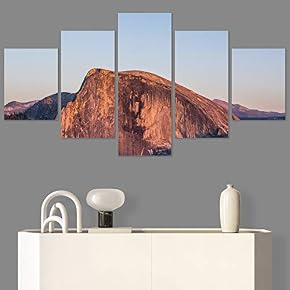 SIGNWIN 5 Panel Canvas Wall Art Mountainscape for...