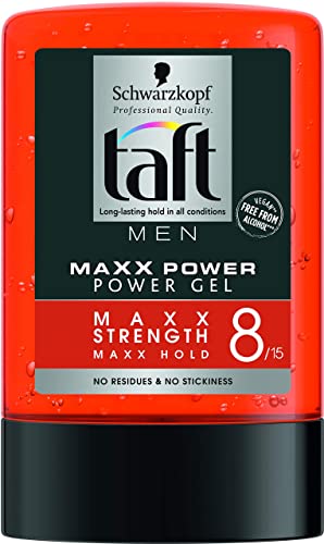Taft - Gel 8 Maxx Power - Fijación ultra fuerte sin residuos. No pegajoso - 300 ml – Schwarzkopf