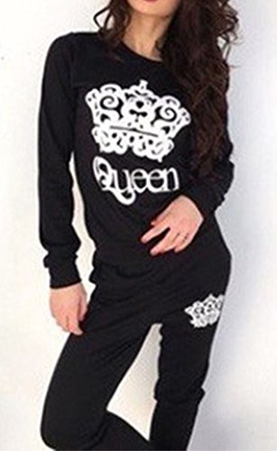 Moollyfox Donna Casual Maglione Tuta collo Rotondo...