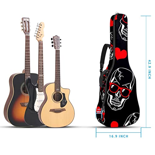 Housse de transport rembourrée en tissu Oxford imperméable avec bandoulière réglable Motif crânes et cœurs - Les Beatles, Paul McCartney, John Lennon, RIngo Starr, George Harrison Housse de transport rembourrée en tissu Oxford imperméable avec bandoulière réglable Motif crânes et cœurs – Image 6