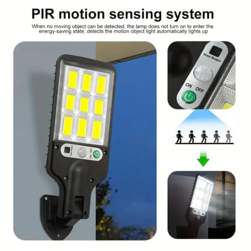 Image of 180W LED Solar Street Light - 10,000LM, IP65 Waterproof, Battery-Powered