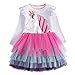 VIKITA Vestitos Bambina Principessa Unicorno Casuale Cotone Abiti LH4590 6T